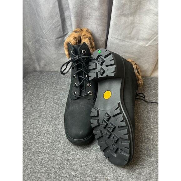 NWOT Timberland Kinsley 6-Inch Waterproof Black/Faux Fur Booties – Sz 8M - Picture 5 of 9